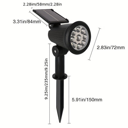 SolarLuxe Spotlight - Duurzame 9LED Tuinverlichting