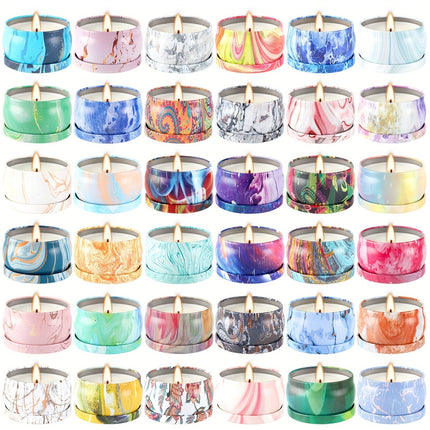 Aromatic Serenity – Luxe Kaarsenset met Marmerprint