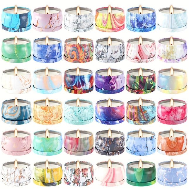 Aromatic Serenity – Luxe Kaarsenset met Marmerprint