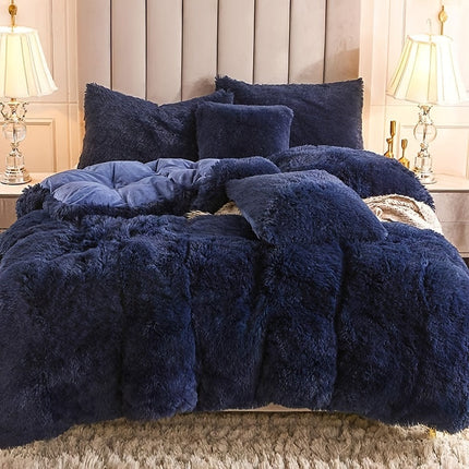 Ultrazachte Pluche Dekbedovertrek Set met Rits - Luxe & Comfort