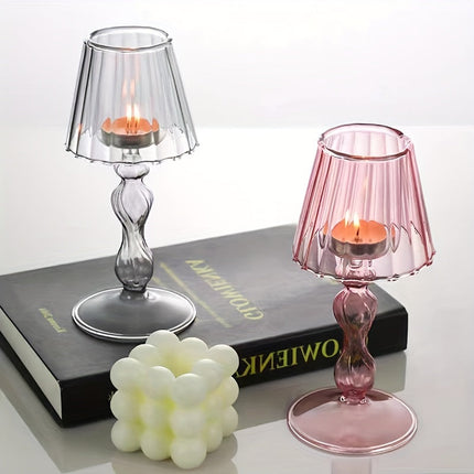 CrystalGlow – Luxe Glazen Tafellamp & Kandelaar