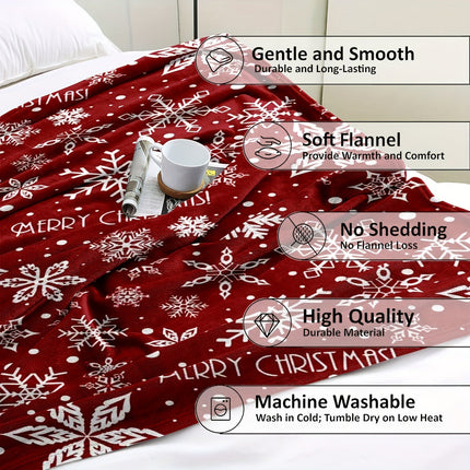 FestiveSnuggle - Luxe Kerst Fleece Deken voor de Feestdagen