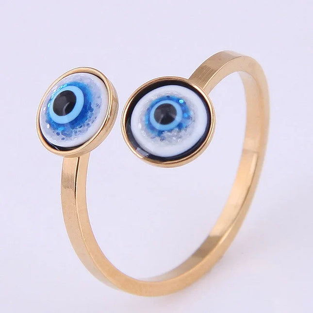 Esra Verstelbare Ring met Beschermend Boze Oog