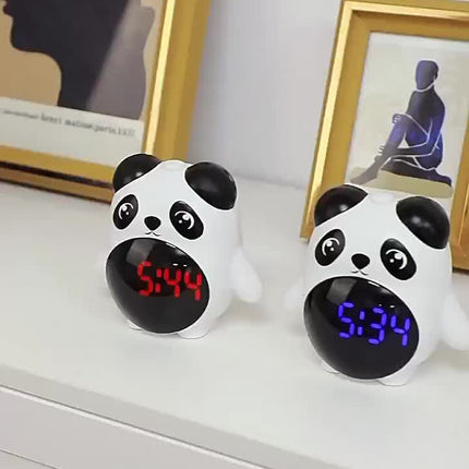 PandaGlow Clock - Schattige Oplaadbare Wekker met Temperatuur
