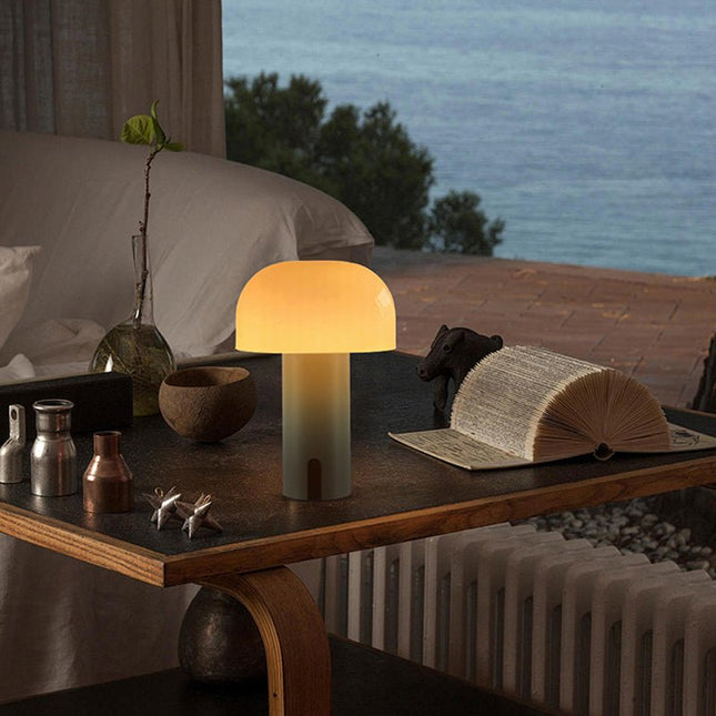 MushroomGlow - Elegante Draadloze Tafellamp met Touchbediening