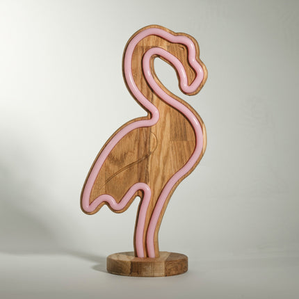 TropicalGlow - Houten Neonlamp met IR-afstandsbediening