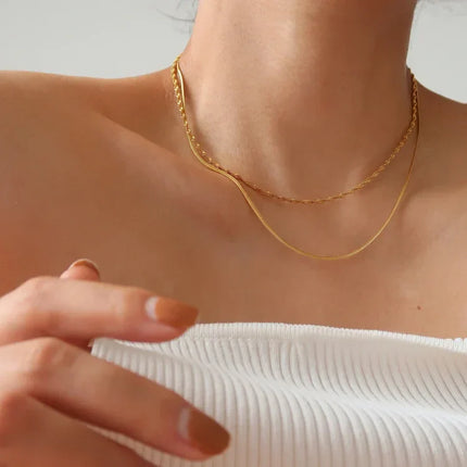 Elegante Slanke Slangenketting - Isis