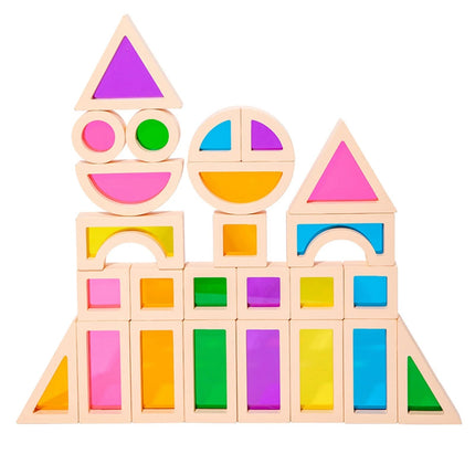 CreativeBlocks – Kleurrijke Houten Speelstenen voor Kinderen