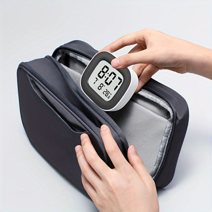 TimeView Clock - Stijlvolle Mini Wekker met Temperatuur