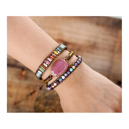 Betoverende Winnie Wikkelarmband met Unieke Edelstenen | Een Magisch Sieraad voor Jouw Stijl
