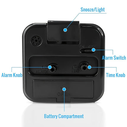 SilentWake Alarm Clock - Stijlvolle Wekker met Nachtlamp