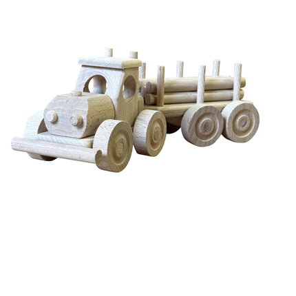 WoodTruck – Houten Speelvrachtwagen met Aanhanger