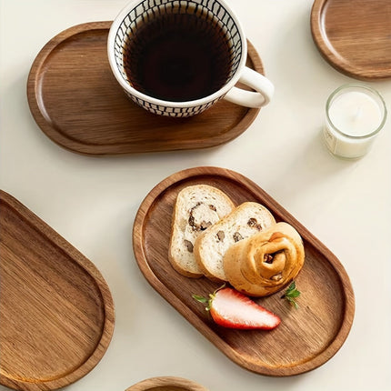 ChicTray - Elegant Ovaal Dienblad van Massief Hout