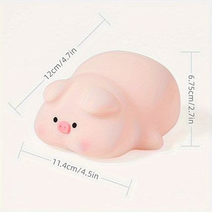 PiggyGlow – Cute Siliconen Nachtlampje, USB Oplaadbaar