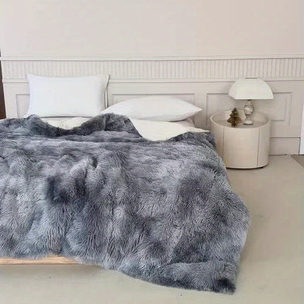 Luxe Dikke Lamsvel Deken voor Warmte en Elegantie