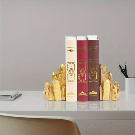 CrystalForm - Vintage Boekensteunen met Kristalontwerp
