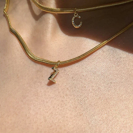 Stijlvolle Gouden Initialen Ketting - Ella