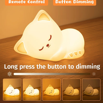 KittyGlow Lamp - Schattige Draadloze Kattennachtlamp