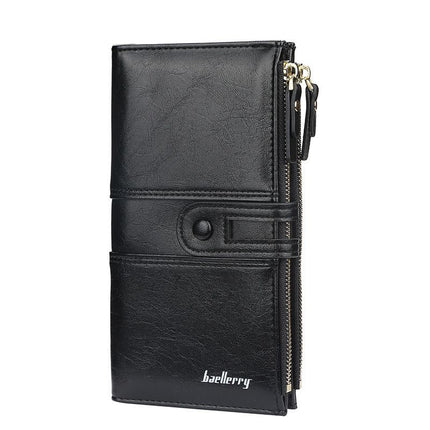 ClassicWallet - Stijlvolle Dubbele Rits Portemonnee