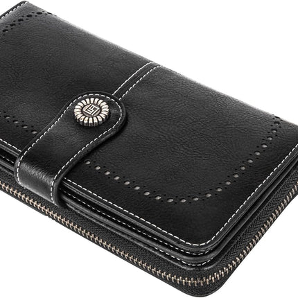 LeatherMax - Stijlvolle Leren Portemonnee met Polsband