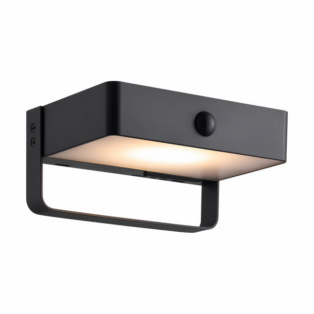 SolarGlow Light - Zwarte Oplaadbare LED Buitenlamp