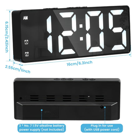 DigiGlow Clock - Moderne LED Wekker met Scherm