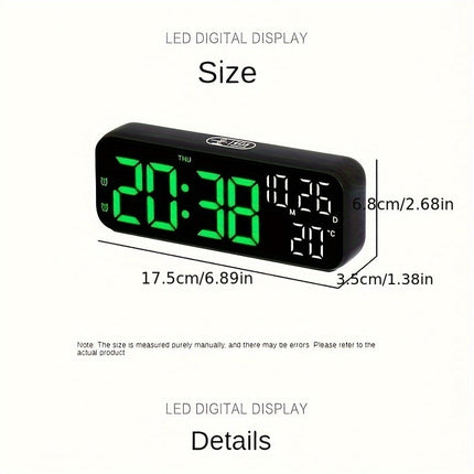 DeskTime - Stijlvolle Digitale USB Klok met Datum