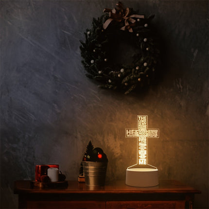CrossGlow - 3D LED Nachtlamp Acryl met USB