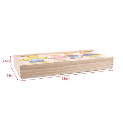 WoodCraft Puzzle - 100 Outfit Creaties voor Kinderen