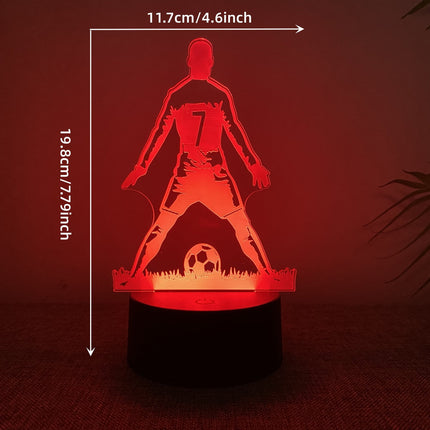 SportGlow – 3D Voetballer LED Sfeerlicht met Kleurverloop