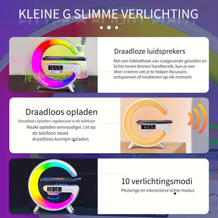 SlimLamp - Minimalistische Tafellamp met Wekker en Opladen