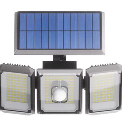 SolarGuard Pro – 5-Arm Zonne-LED Buitenlamp met Sensor