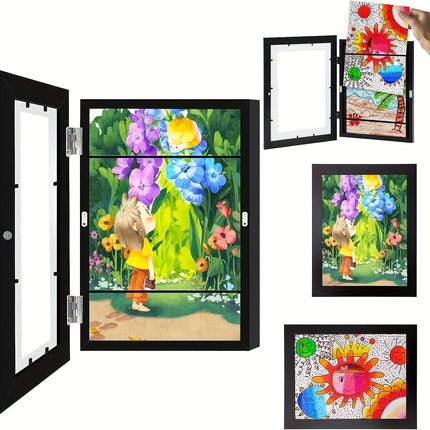 KidArtFrame – Cartoon Kinderfotolijst met Houten Frame