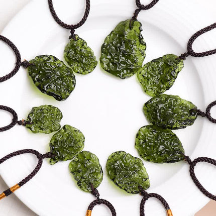 Alina's Enchanting Green Moldavite Pendant Necklace for Purification