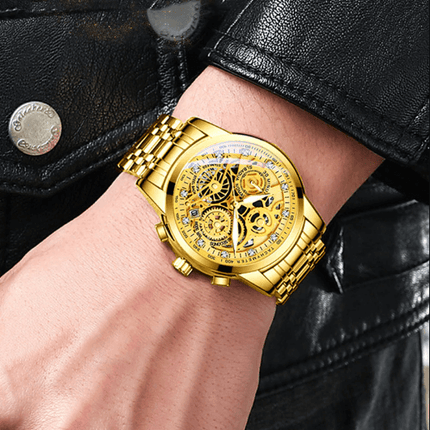 SkeletonWatch - Stijlvol Herenhorloge met Zwart Design