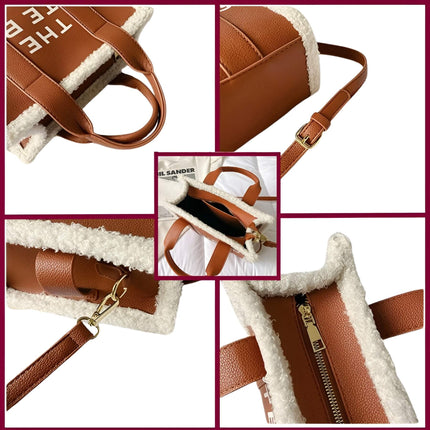 LuxVibe Bag - PU Leren Tas met Faux Bont