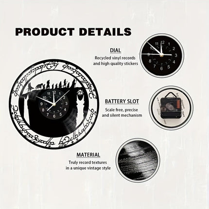 MythicWarrior Clock - Stijlvolle Vinyl Wandklok