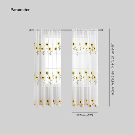 NatureGlow Curtains - Rustieke Zonnebloemen Gordijnen voor Thuis