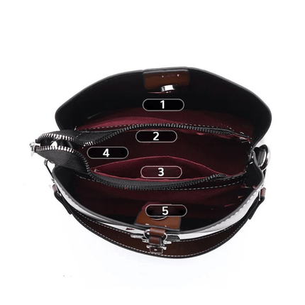 LuxeCarry - Elegante Leren Schoudertas met Veel Ruimte