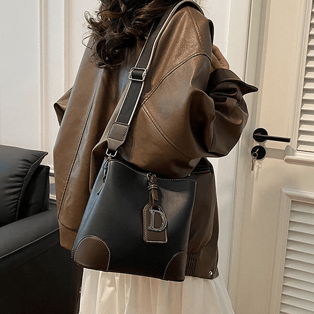 LuxeCarry - Elegante Leren Schoudertas met Veel Ruimte