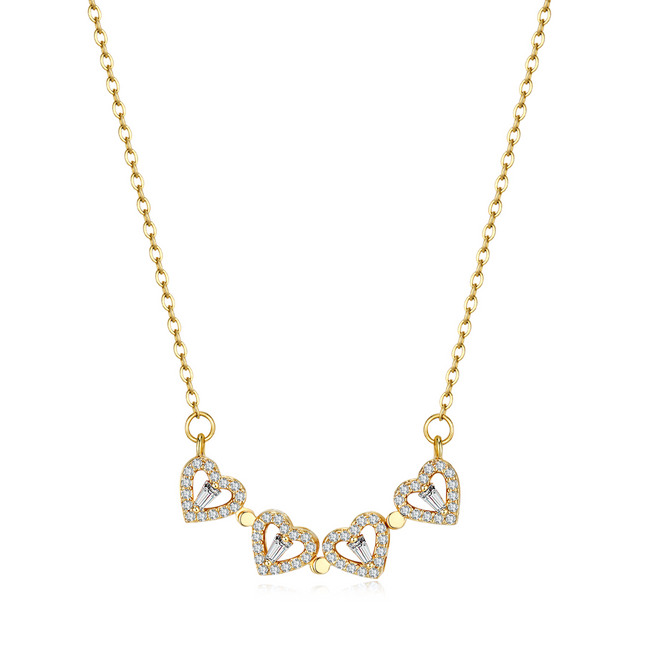 Lucky Charm Necklace - Elegante Hartvormige Ketting in Goud