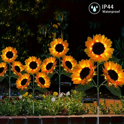 SolarBloom Light – Zonnebloem LED Tuinlamp 3 Koppen