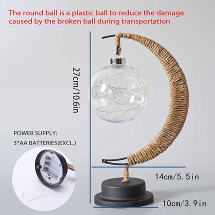 MoonGlow Lamp - Stijlvolle Smeedijzeren LED Tafellamp