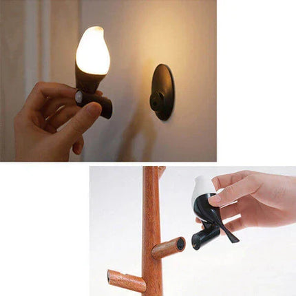 BrightOak Elegance - Slimme Houten Tafellamp met Bewegingssensor