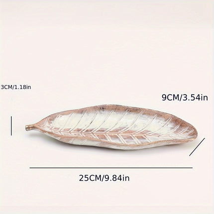 LeafTray – Elegante Hars Bladvormige Dienblad voor Interieurdecoratie