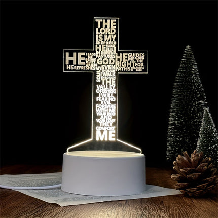 CrossGlow - 3D LED Nachtlamp Acryl met USB
