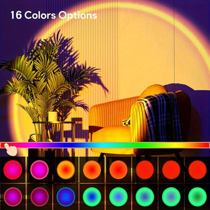 SunGlow Projectielamp - 16 Kleuren met Afstandsbediening