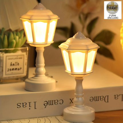 RetroGlow Lamp - Kleine LED Tafellamp Straatlantaarn
