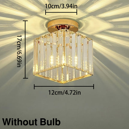 CrystalLuxe – Elegante Zwarte LED Plafondlamp met Kristal