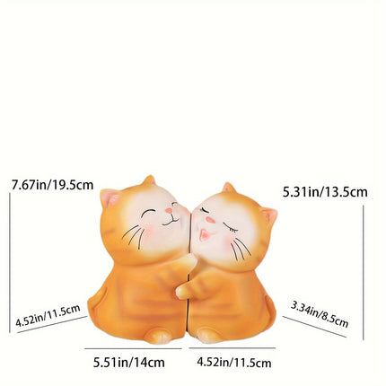 LoveCats - Romantische Boekensteunen van Hars